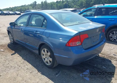 2008 Honda Civic Lx z USA, uszkodzony, nr VIN 2HGFA16558H521837